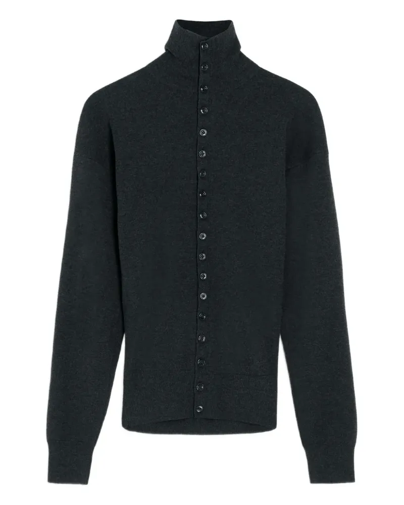 Christophe Lemaire Geknöpfter Cardigan mit Stehkragen - Grau Grau