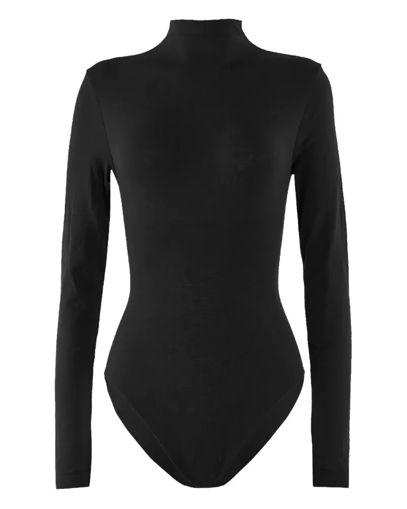 Wolford Langärmeliger Body mit Stehkragen - Schwarz Schwarz