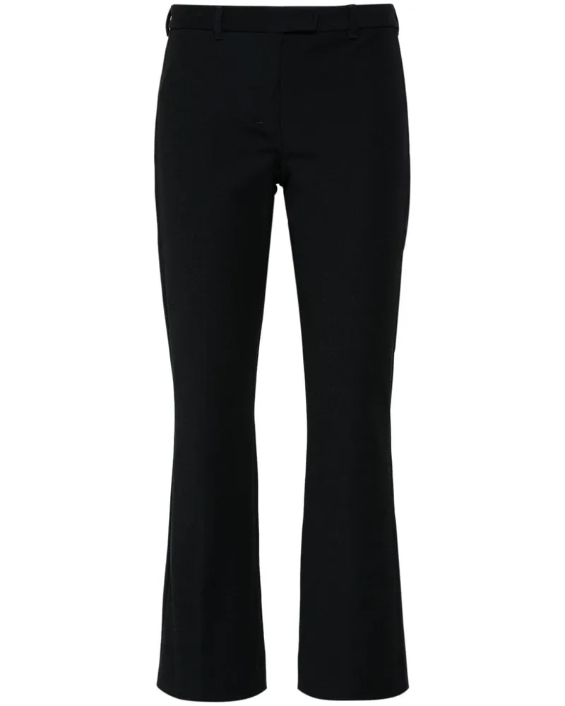 Max Mara Schmale Twill-Hose - Blau Blau