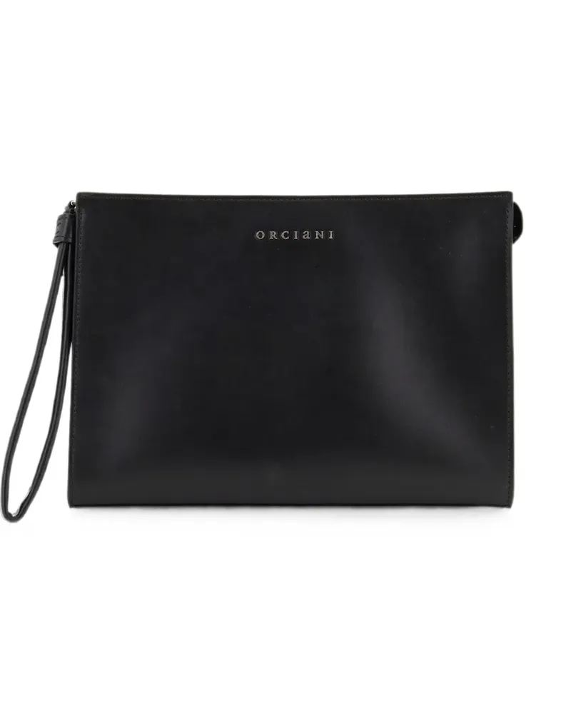 Orciani leather wristlet clutch bag - Schwarz Schwarz