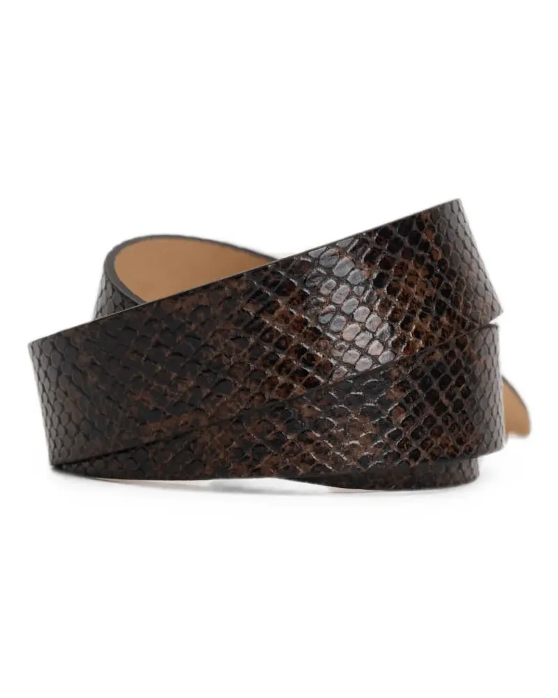 Isabel Marant snakeskin-effect belt - Braun Braun