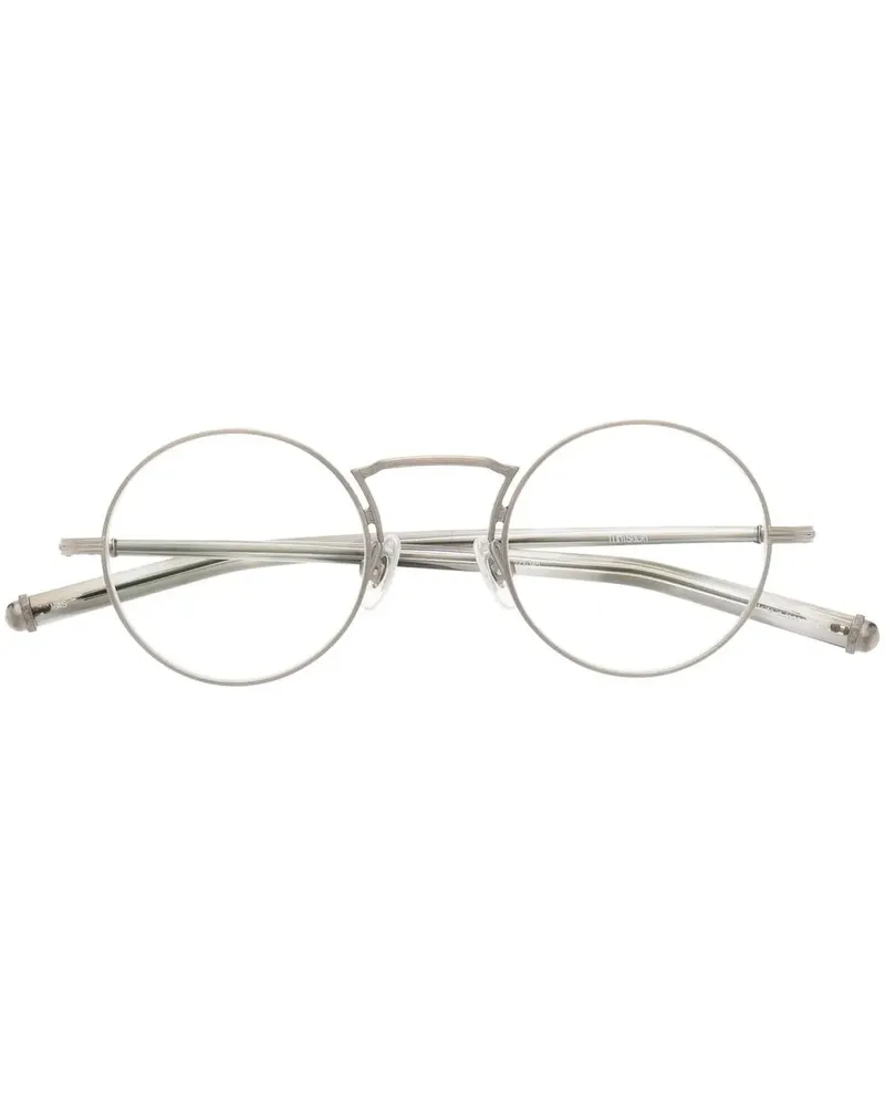 MATSUDA Runde Brille mit mattem Finish - Silber Silber