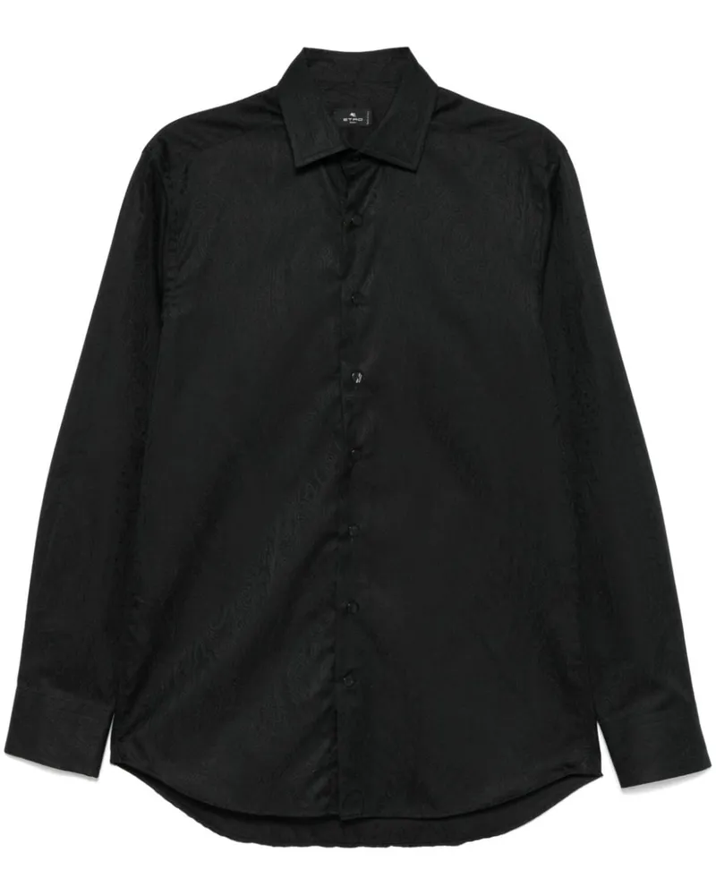 Etro Jacquard-Hemd mit Paisleymuster - Schwarz Schwarz