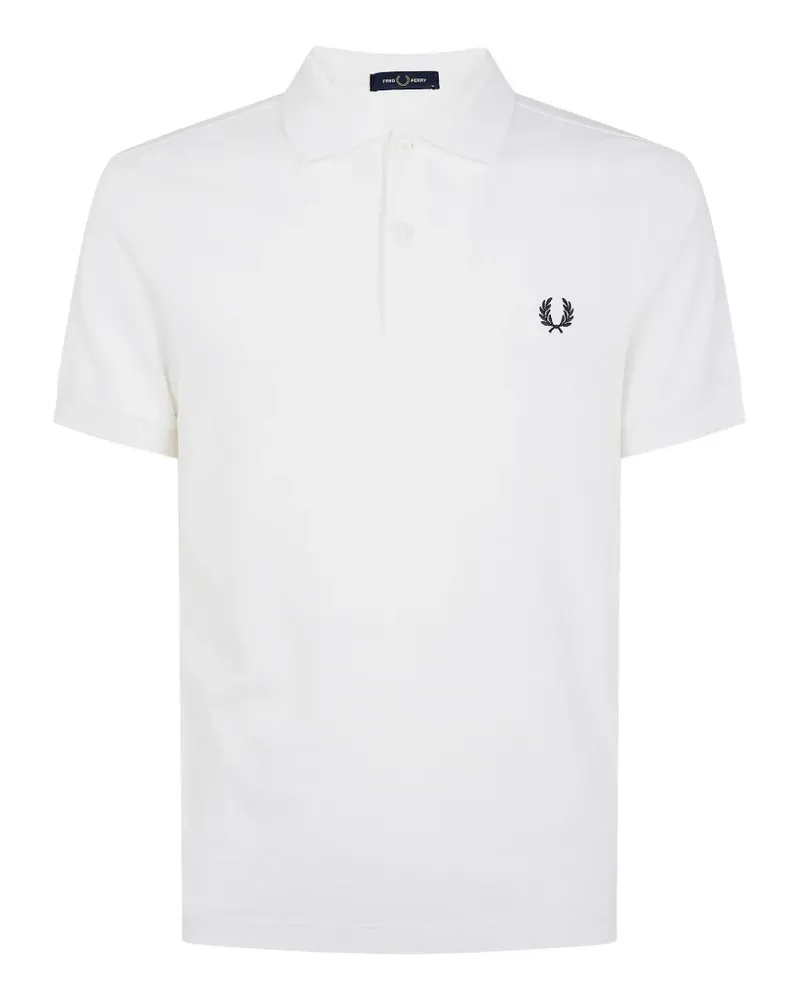 Fred Perry Poloshirt mit Logo-Stickerei - Weiß Weiß