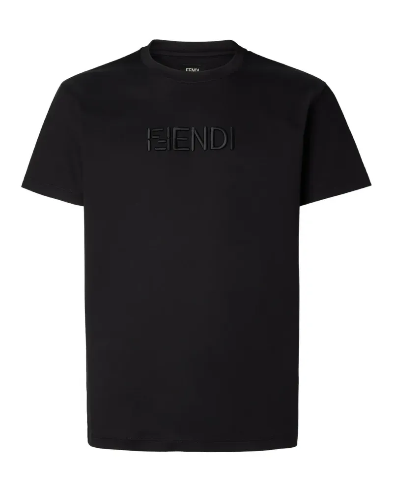 Fendi T-Shirt mit Logo - Schwarz Schwarz