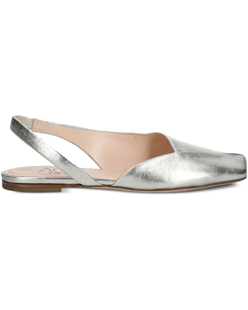 Attilio Giusti Leombruni Slingback-Ballerinas mit eckiger Kappe - Grau Grau
