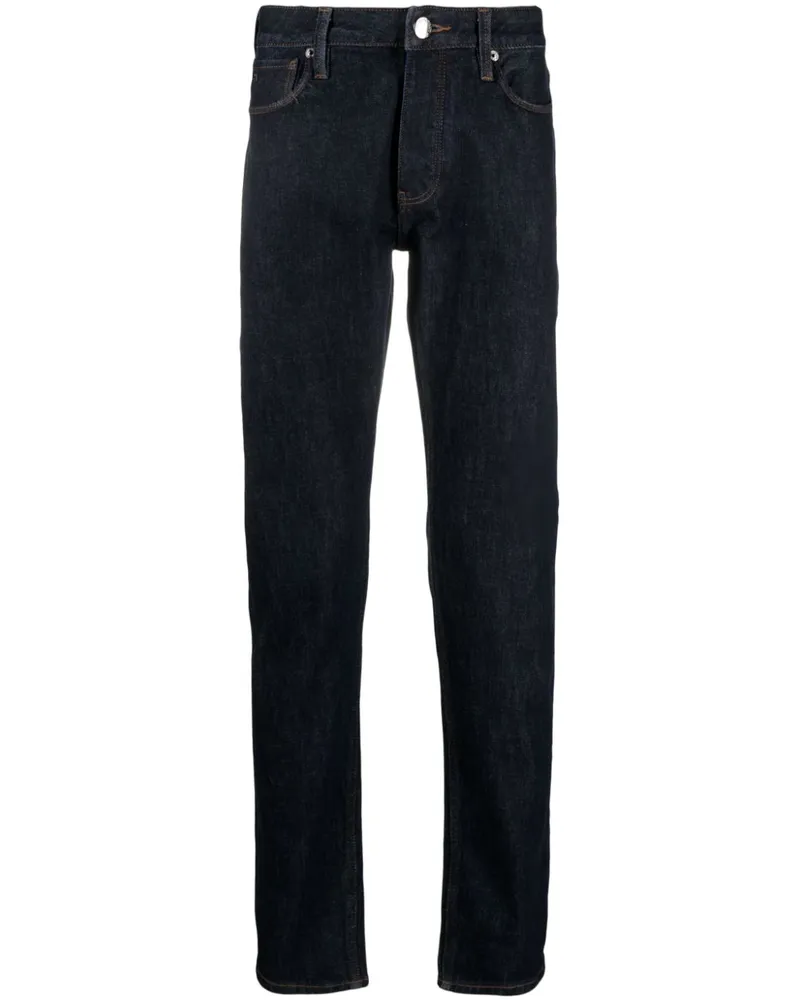 Emporio Armani Halbhohe Straight-Leg-Jeans Blau