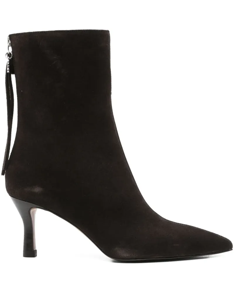 Maje Spitze Stiefel mit Reißverschluss 70mm - Braun Braun