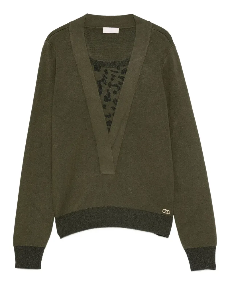 Liu Jo Pullover mit V-Ausschnitt - Grün Grün