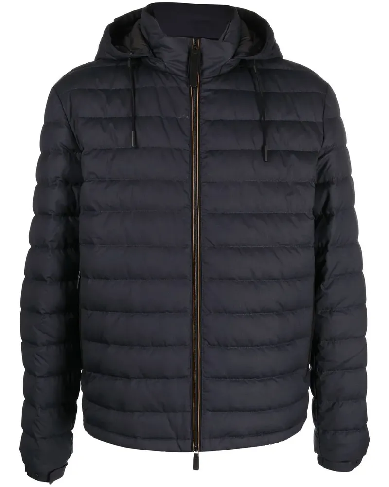 Ermenegildo Zegna Gefütterte Kapuzenjacke - Blau Blau
