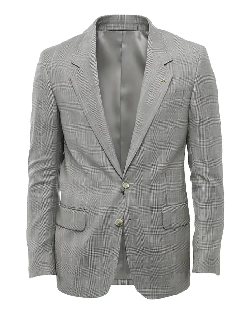 Corneliani Prince of Wales single-breasted blazer - Schwarz Schwarz