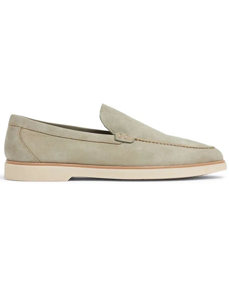 Magnanni Beignet Loafer aus Wildleder - Nude Nude