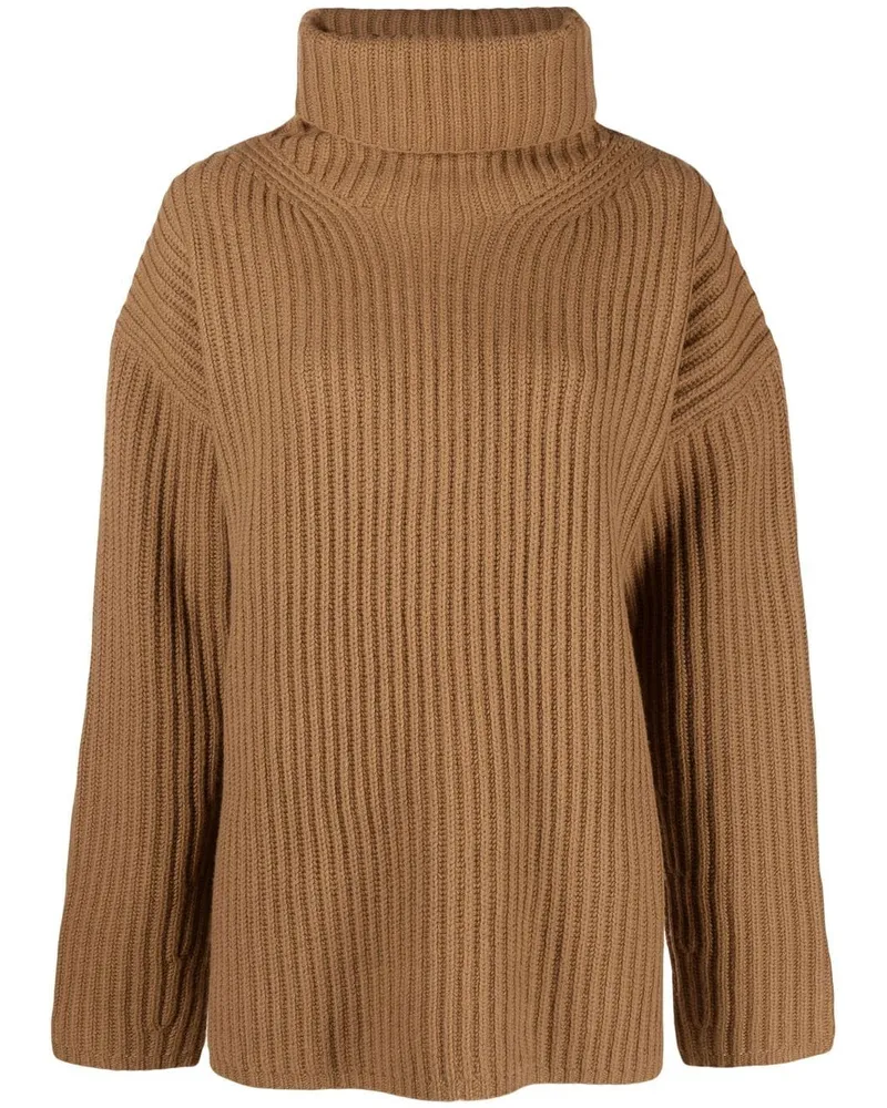 Joseph Gerippter Rollkragenpullover - Braun Braun