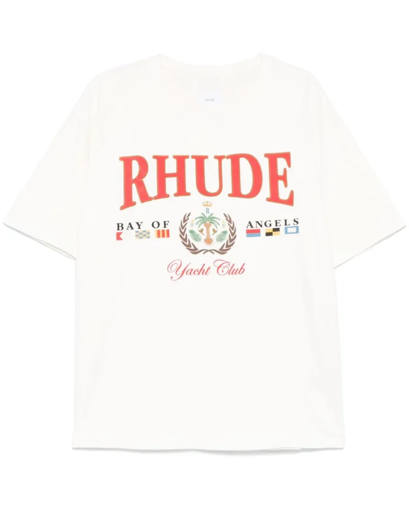 RHUDE T-Shirt mit grafischem Print - Weiß Weiß