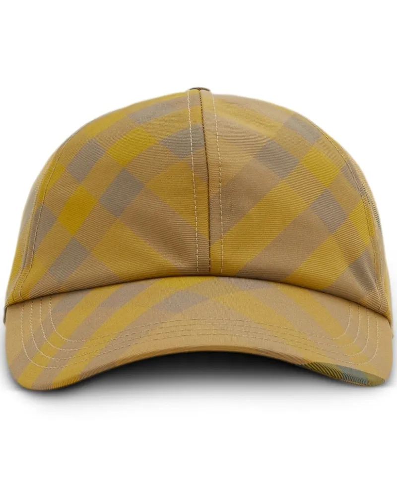 Burberry Baseballkappe mit Karomuster - Gelb Gelb