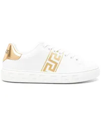 Versace Sneakers mit Greca-Stickerei Weiß