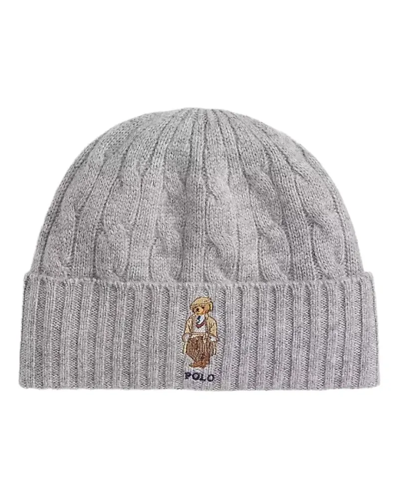 Ralph Lauren Beanie mit Zopfmuster - Grau Grau
