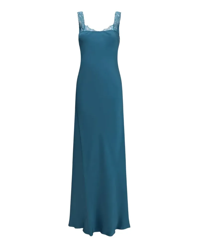 forte_forte lace-trim slip dress - Blau Blau