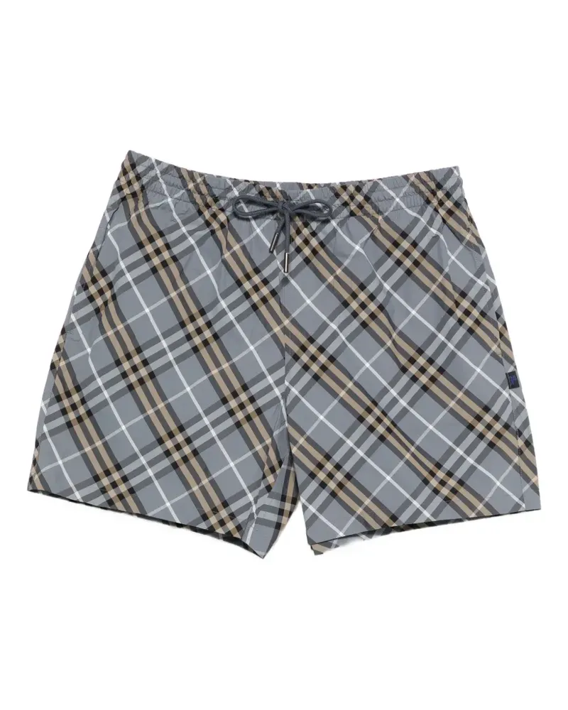 Burberry checked swim shorts - Grau Grau
