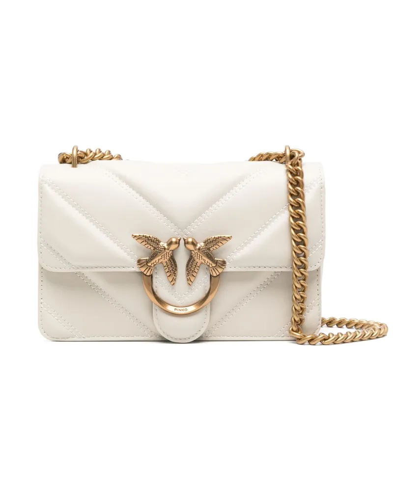 Pinko Mini Love One Umhängetasche - Weiß Weiß