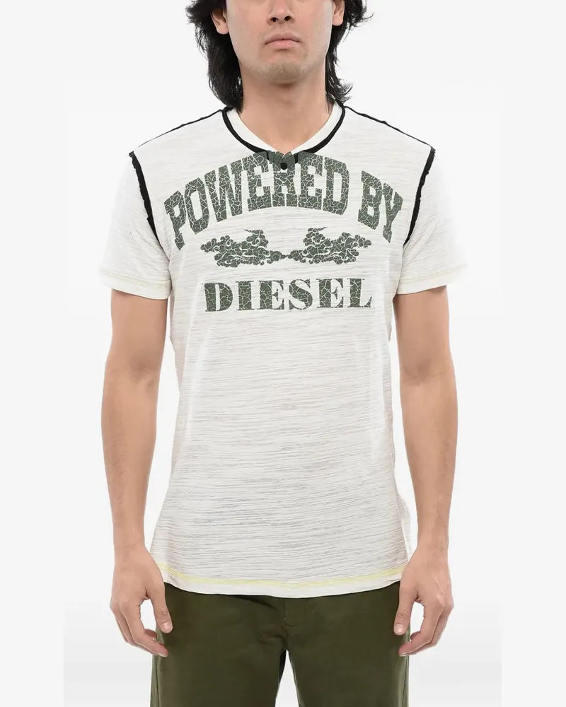 Diesel T-Shirt mit Logo-Print - Nude Nude