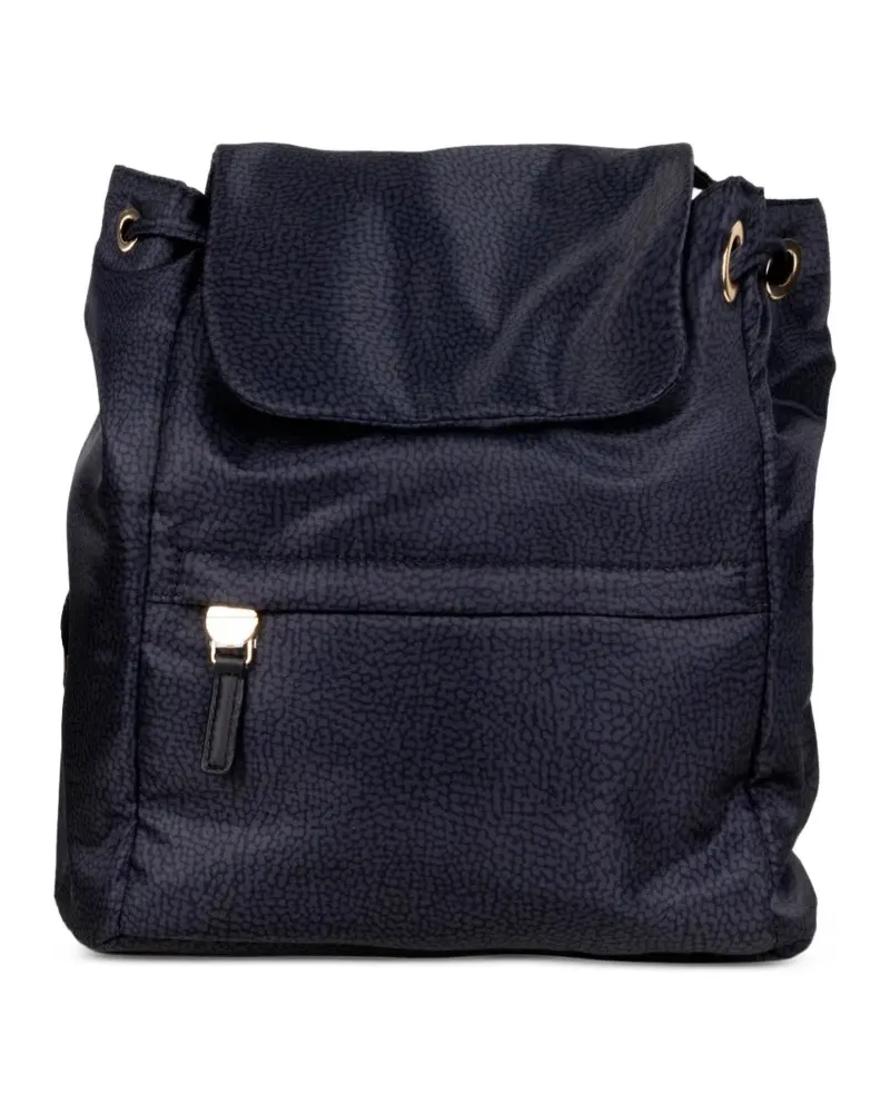 Borbonese O.P.S. Rucksack mit Print - Blau Blau