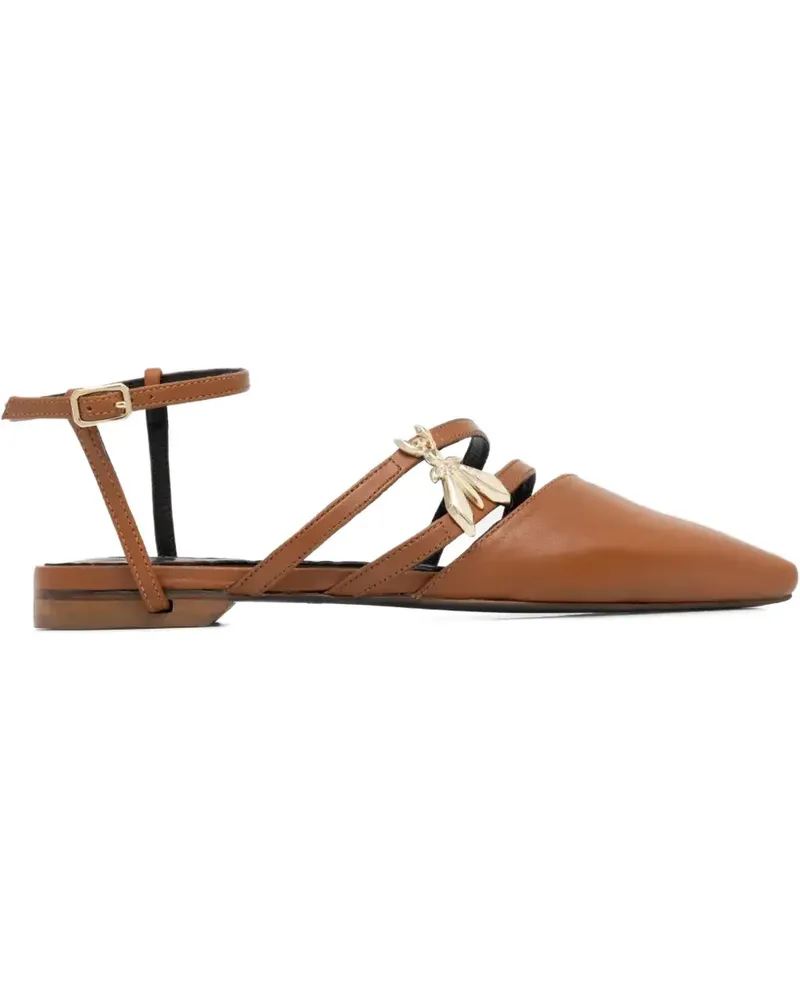 Patrizia Pepe Flache Riemensandalen - Braun Braun