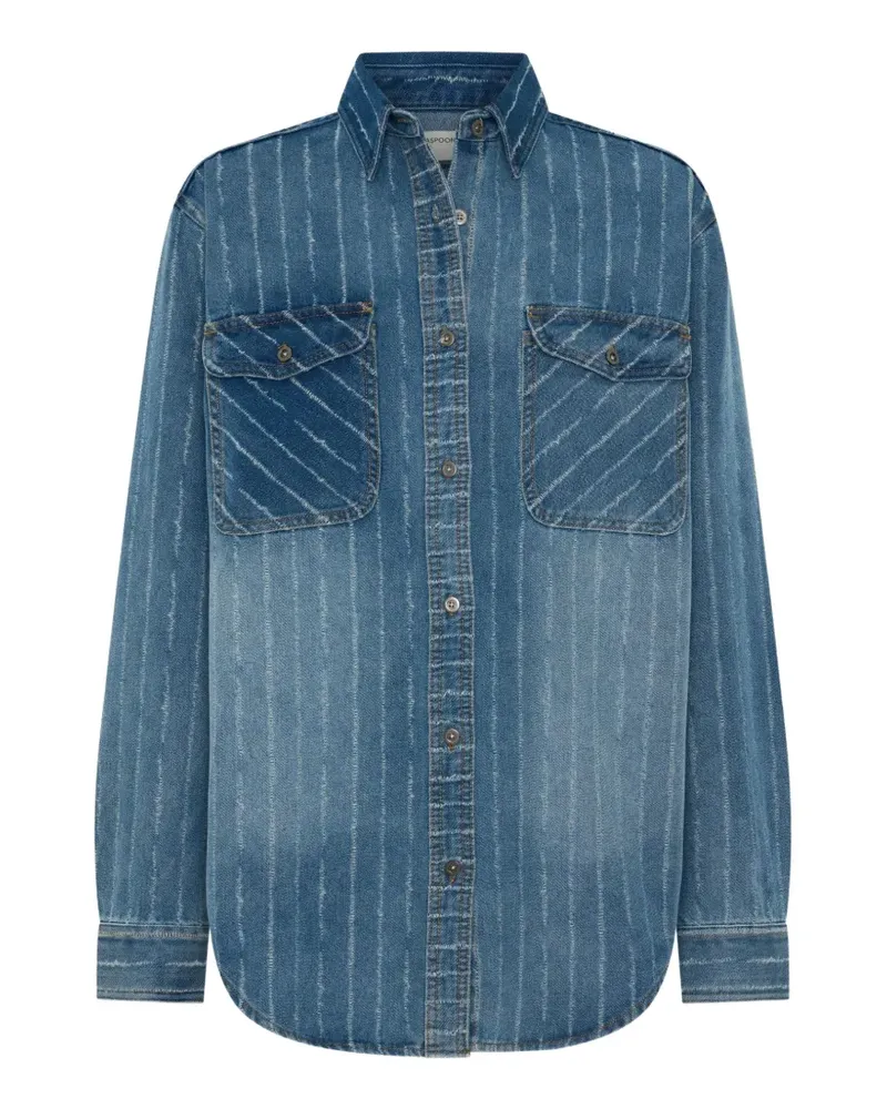 One Teaspoon Jeanshemd im Distressed-Look - Blau Blau