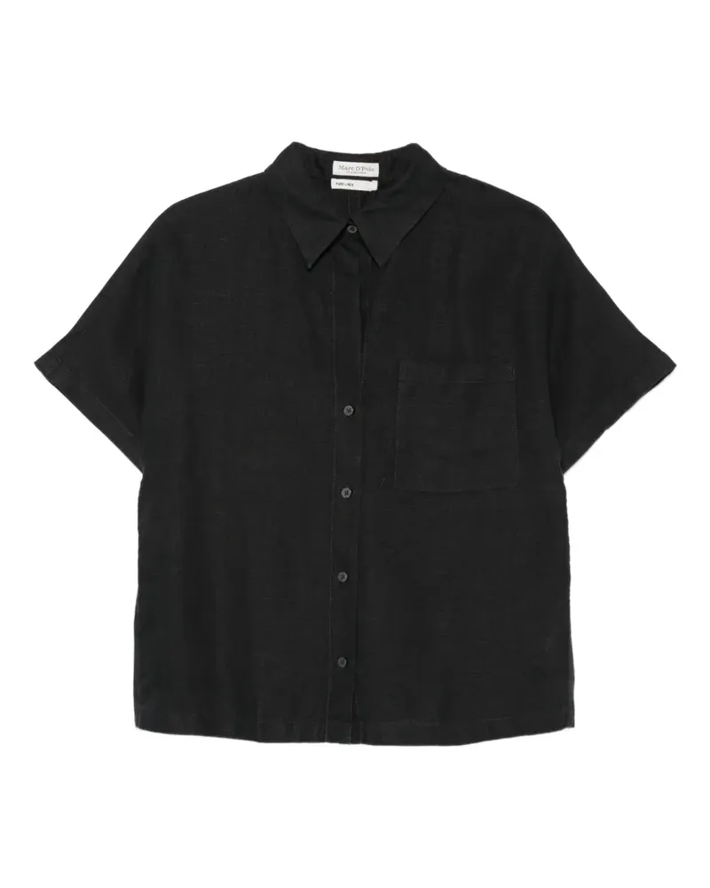 Marc O'Polo chest-pocket short-sleeve shirt - Schwarz Schwarz