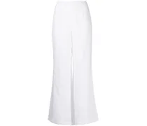 Ausgestellte Leinenhose - Weiß