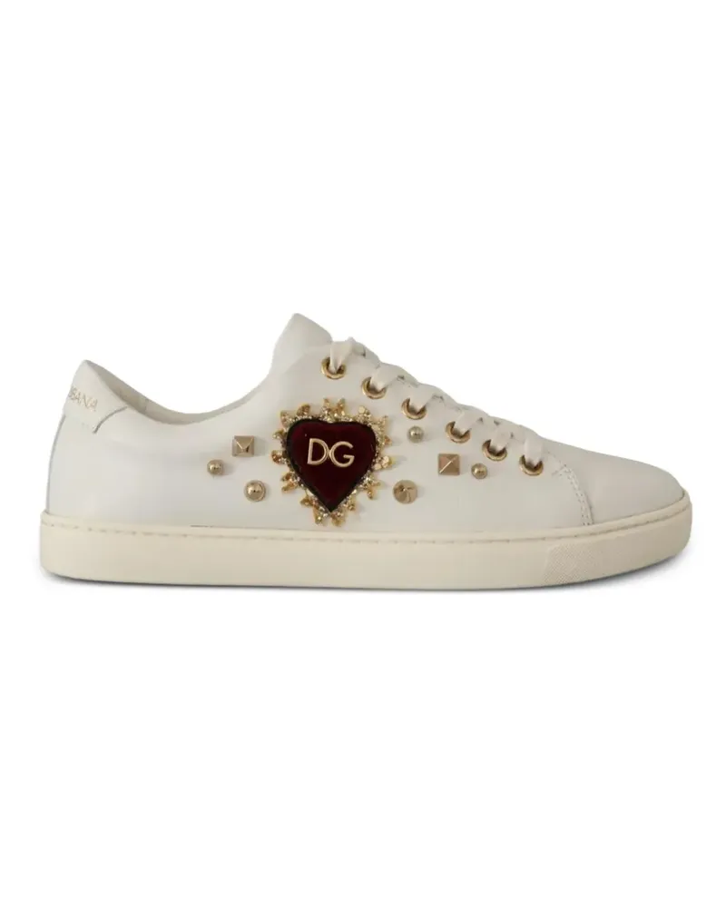 Dolce & Gabbana Sneakers mit Herz-Patch - Weiß Weiß