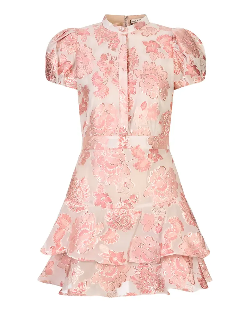 Alice + Olivia Loryn floral-jacquard mini dress - Rosa Rosa