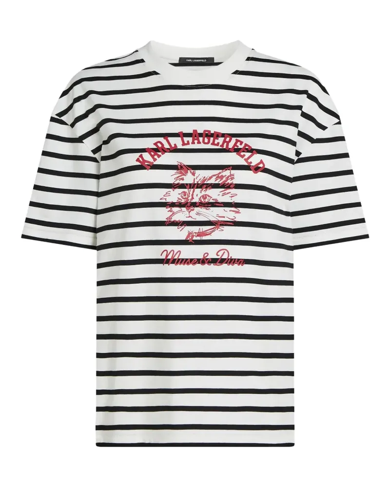 Karl Lagerfeld Ikon Choupette Muse T-shirt - Weiß Weiß