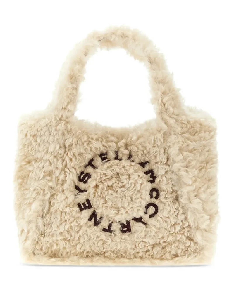 Stella McCartney Tote Bag mit Shearling-Effekt - Nude Nude