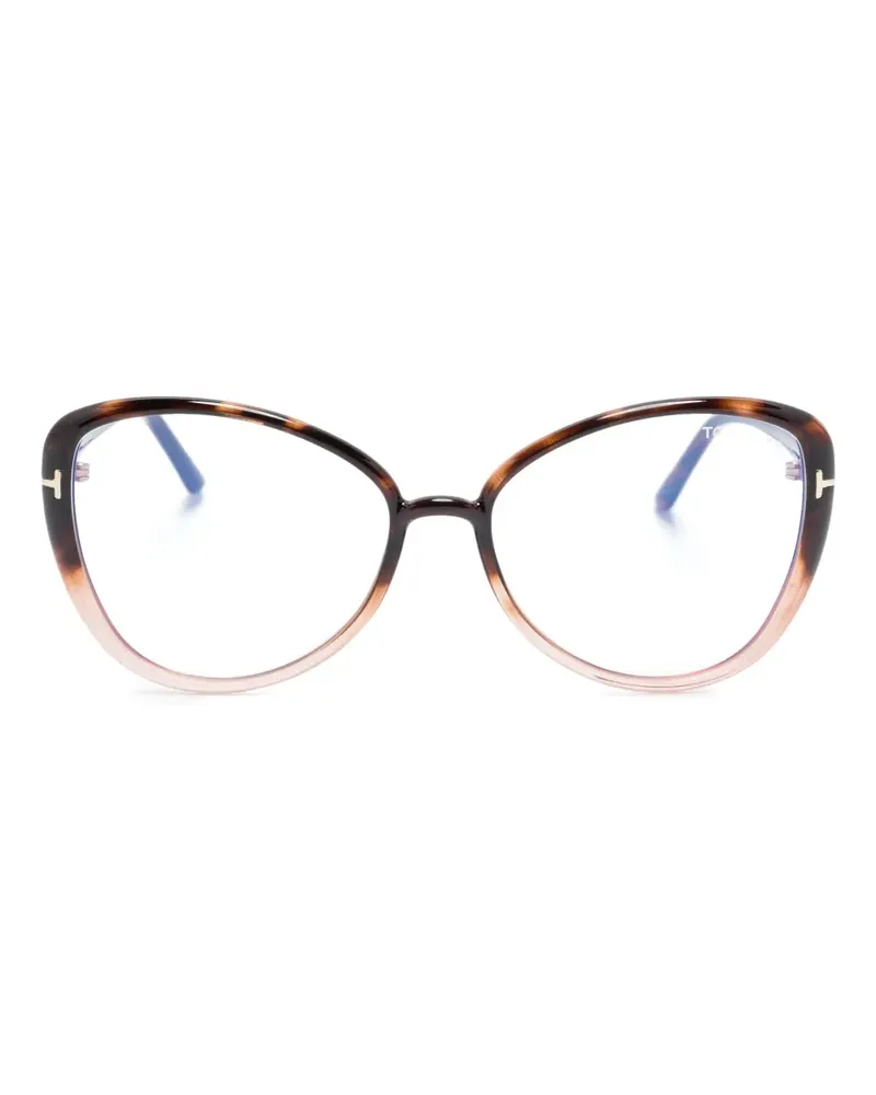 Tom Ford Brille mit Cat-Eye-Gestell - Braun Braun