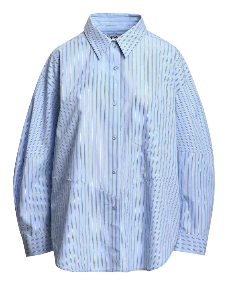 Essentiel Gestreiftes Kreative Hemd - Blau Blau