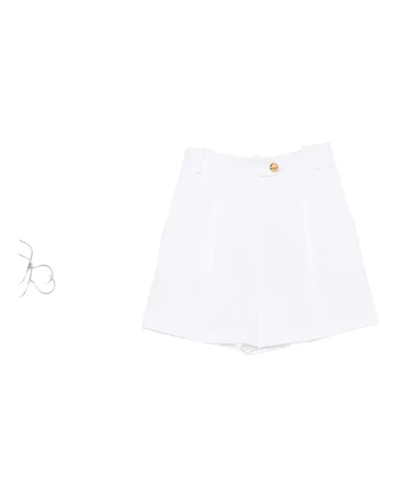 Elisabetta Franchi Shorts mit Metallknöpfen - Weiß Weiß