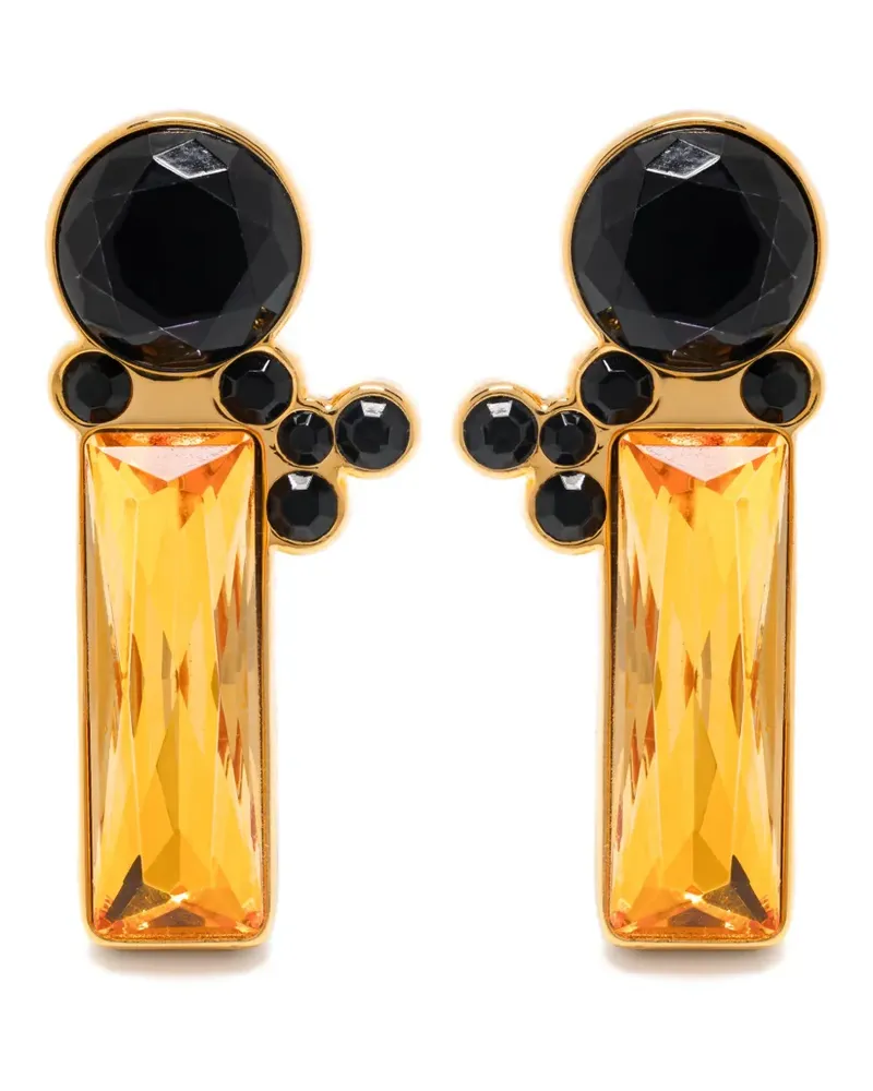 Jil Sander Ohrringe mit Kristallen - Gold Gold