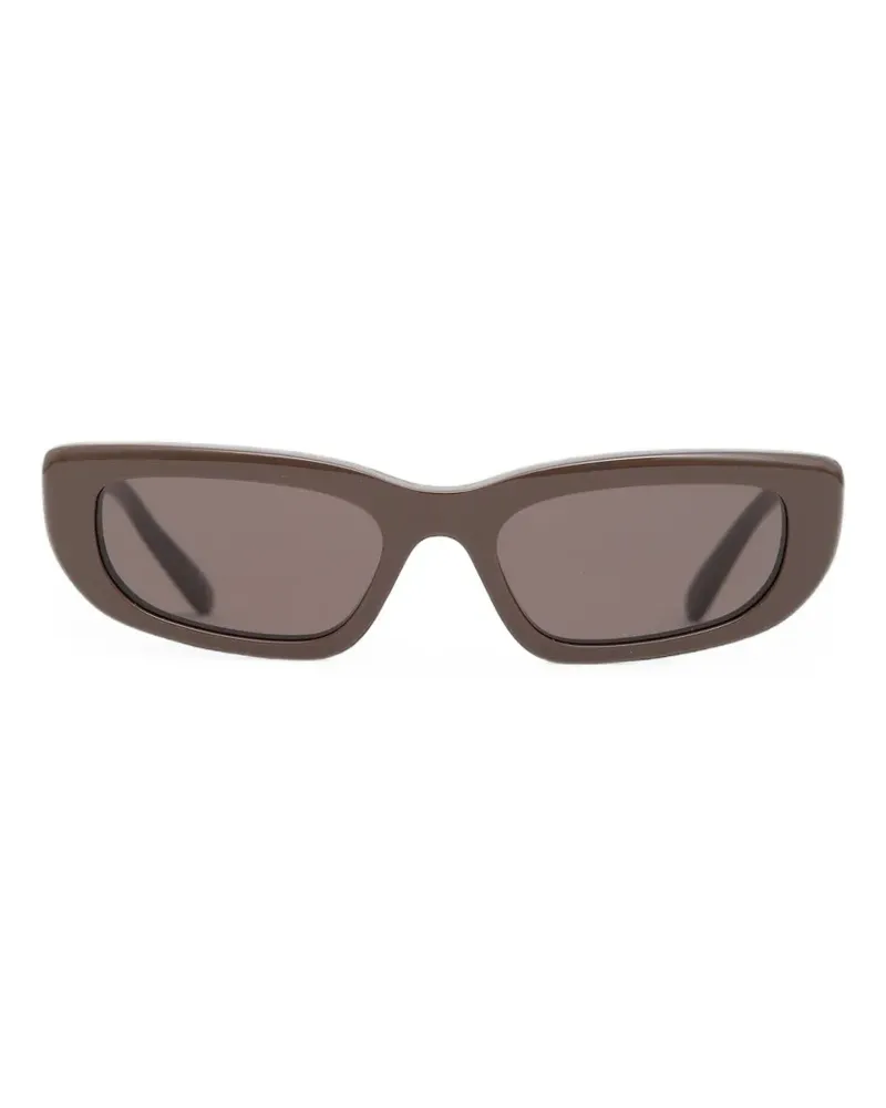 Balenciaga Eckige Palma Sonnenbrille mit BB-Logo - Braun Braun