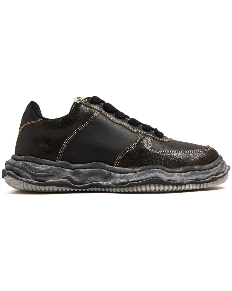 MIHARAYASUHIRO Wayne Sneakers mit Kontrastnähten - Schwarz Schwarz
