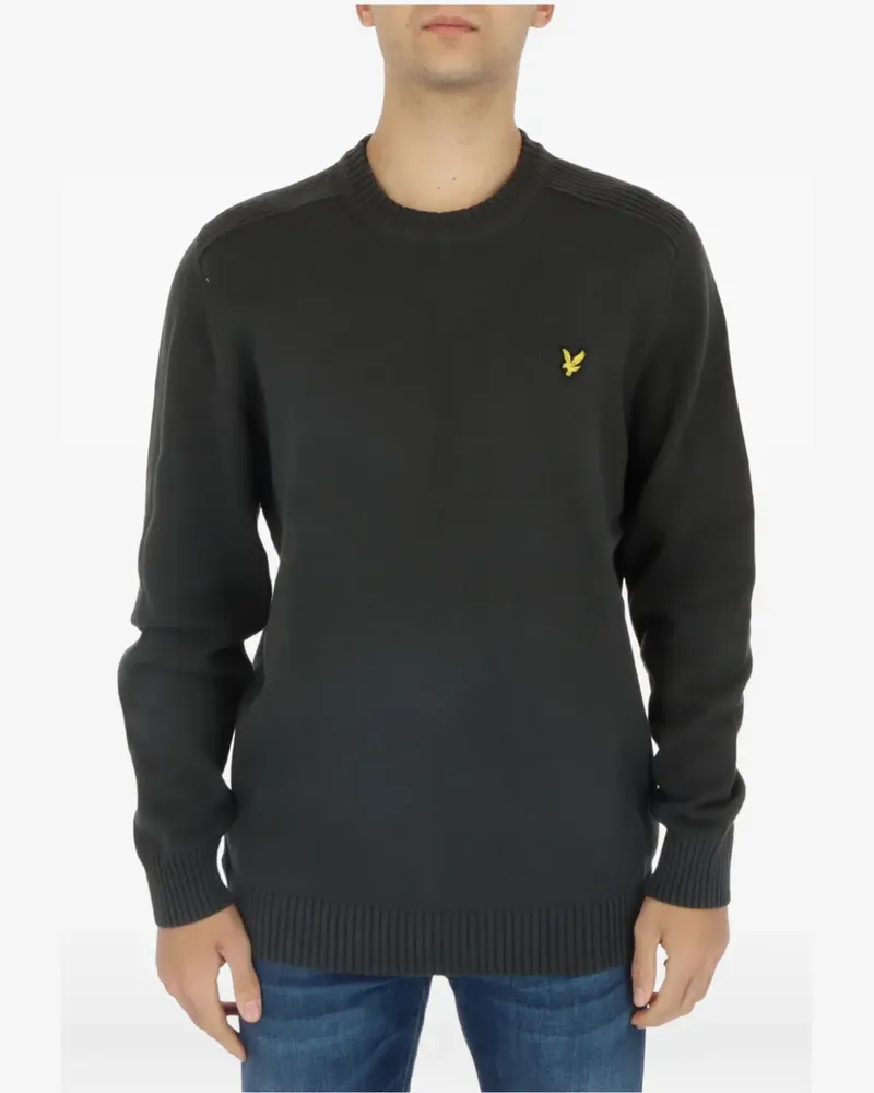 Lyle & Scott Pullover mit Logo-Patch - Grau Grau