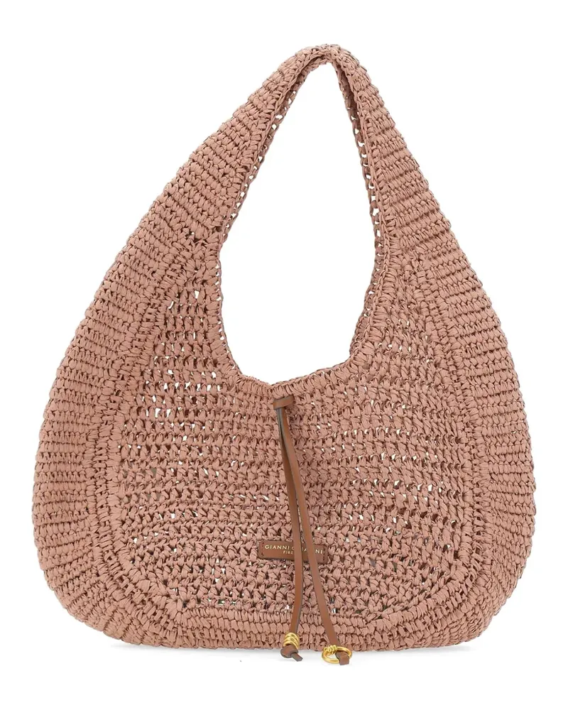 Gianni Chiarini Gewebte Nefeli Schultertasche - Rosa Rosa