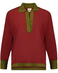 PAULA Langarmshirt mit V-Ausschnitt Rot