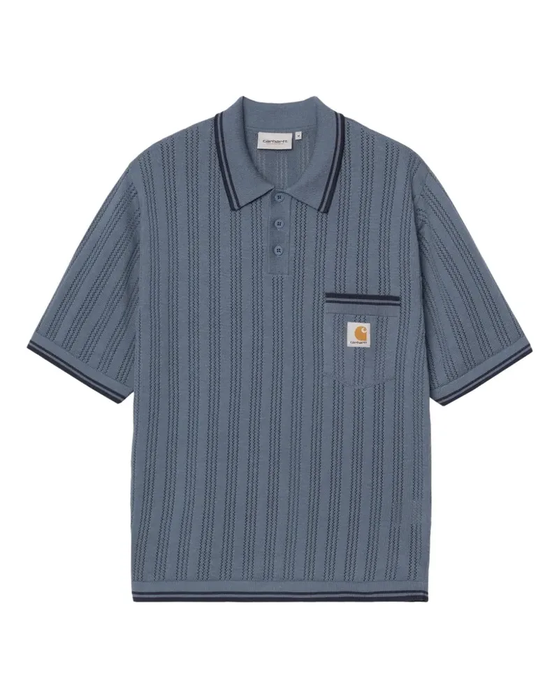 Carhartt WIP Ramsey Poloshirt aus Pointelle-Strick - Blau Blau