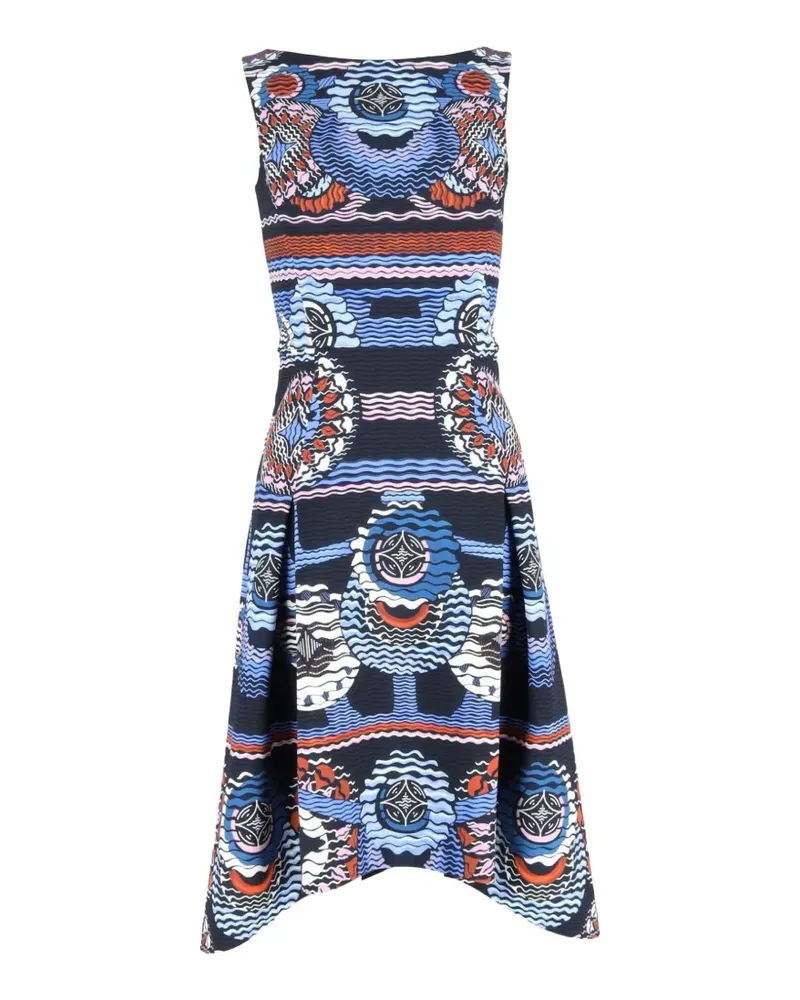 Peter Pilotto printed flared midi dress - Blau Blau