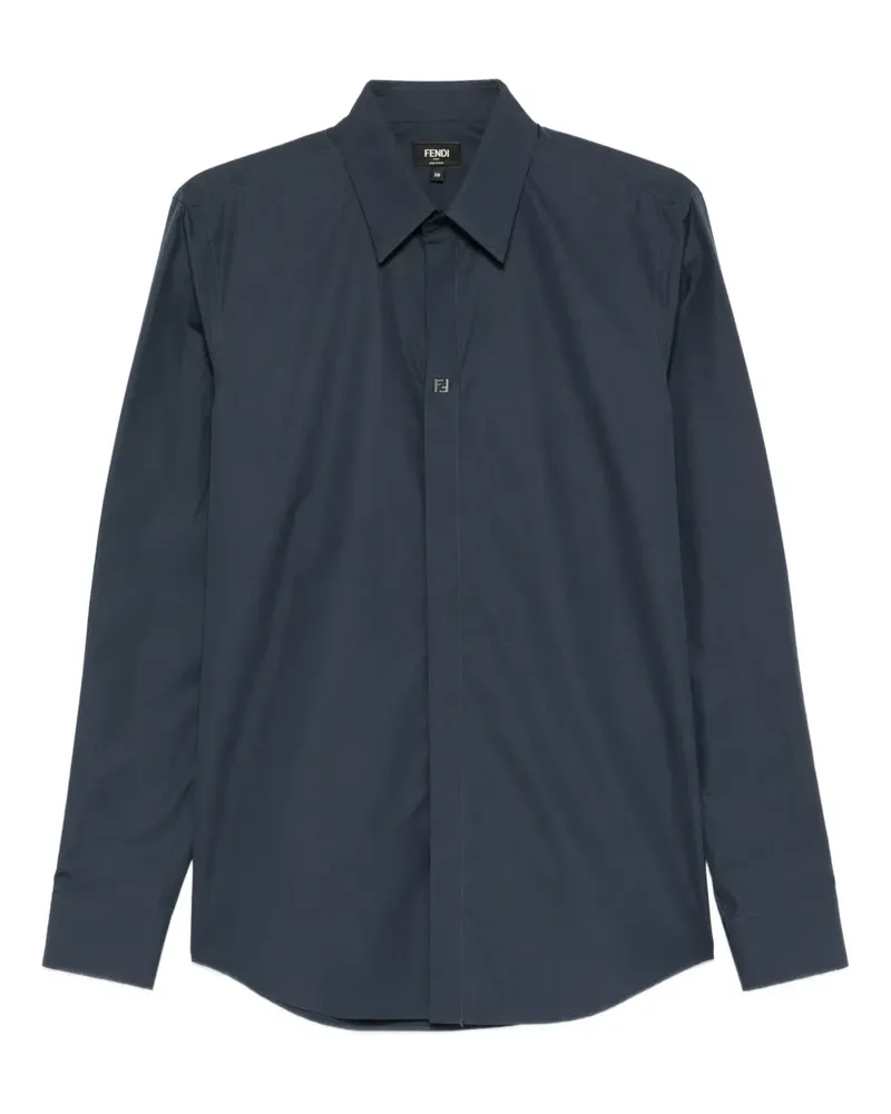 Fendi Hemd mit Logo-Detail - Blau Blau