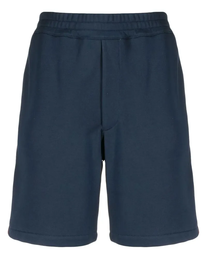 Alexander McQueen Joggingshorts mit Logo-Streifen - Blau Blau