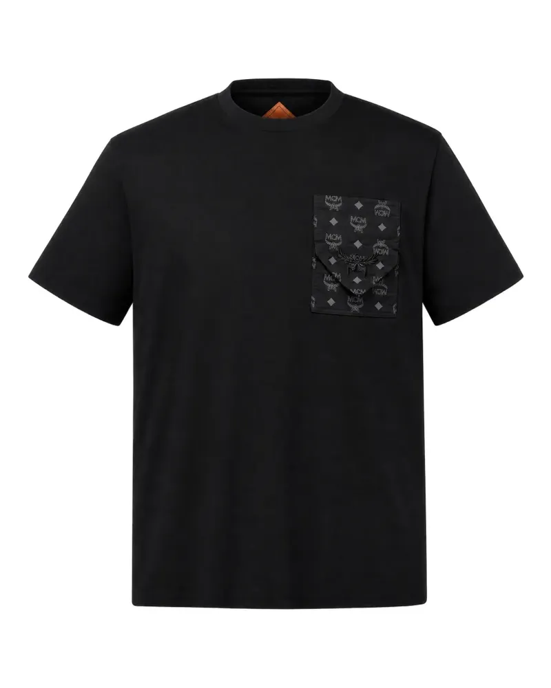 MCM Visetos-print pocket T-shirt - Schwarz Schwarz