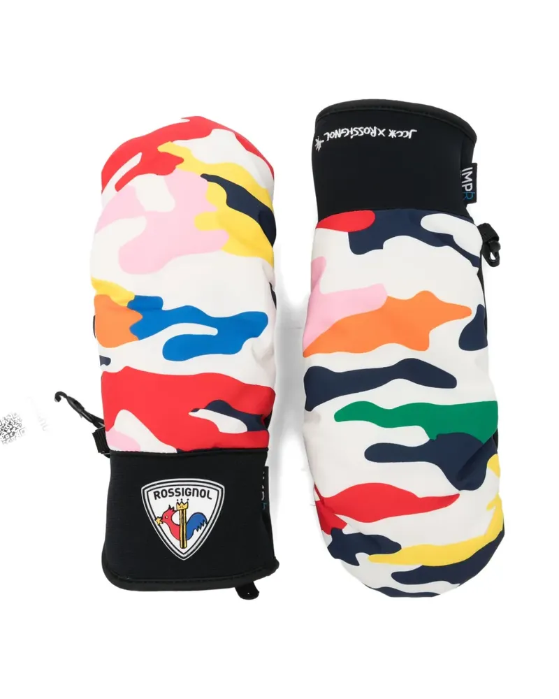 Rossignol camo-print mittens - Weiß Weiß