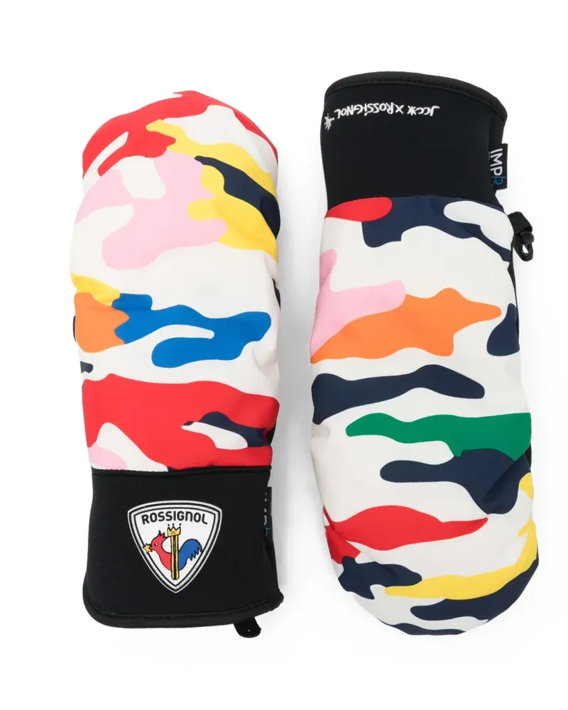 Rossignol Fäustlinge mit Camouflage-Print - Weiß Weiß